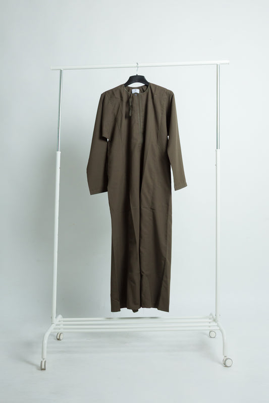 Brownish Green Omani Dishdasha (Thobe)